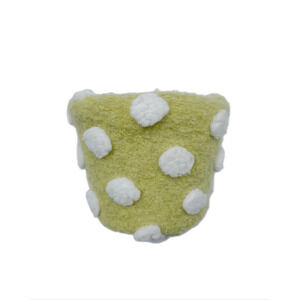 Plushf - Green and white woolen flowerpot planter plush